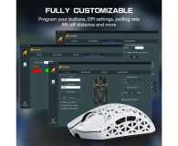 Attack Shark R5Ultra UltralightCarbon 8kHz/42kDPI PAW3950MAX Omron biała - 1472676 - zdjęcie 8